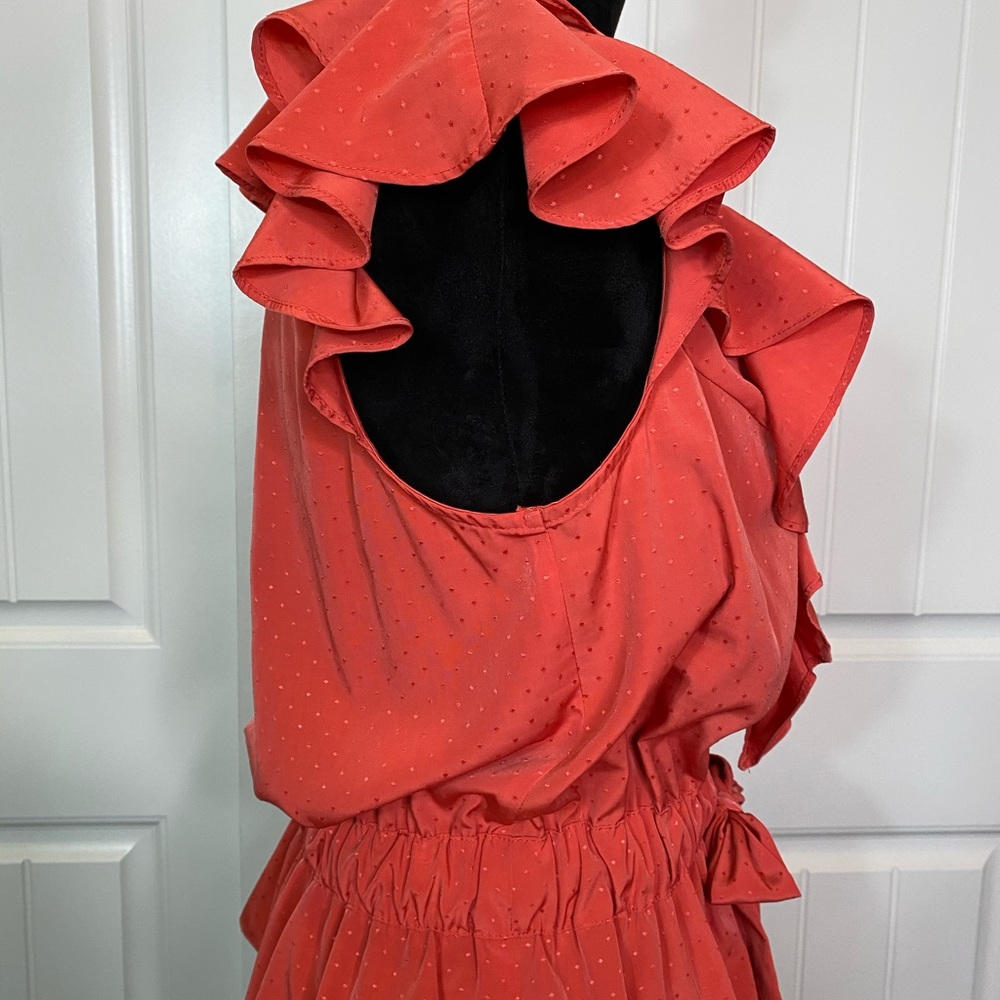 Adorable Burnt Orange Textured Ruffled Top - Picture 8 of 10
